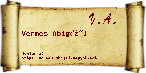 Vermes Abigél névjegykártya